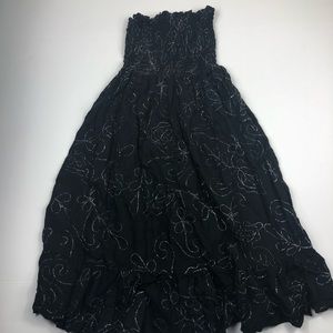 Girls size XL black strapless dress EUC 14/16